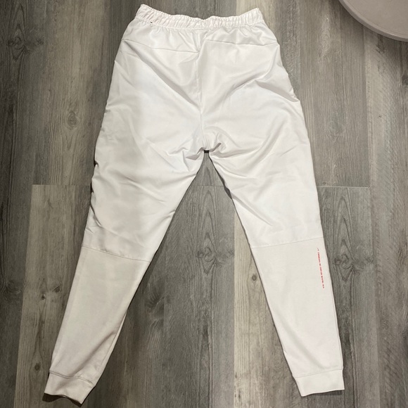 Nike sweatpants, white with blue and red logo and waistband, standard size small - Picture 1 of 3